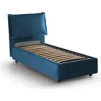 Talamo Italia Alto - Lit Simple, bleu, Déhoussable Fabriqué en Italie