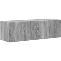Syfax Meuble TV mural Gris Sonoma 98 x 31 x 29,5 cm Bois d'ingénierie