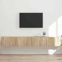 Syfax Meuble TV mural Montage mural 2 pcs Sonoma 98 x 31 x 29,5 cm