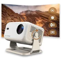 Kiano Projecteur Chill Smart Portable, Full HD, 1920x1080, correction trapézoïdale, Android, Airplay, Miracast, Eshare, Bluetooth, 250-350 lumens ANSI, Wi-Fi