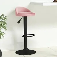Prolenta Maison Exclusive - Tabouret de bar en velours rose
