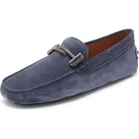 Tod'S 0855AR mocassino uomo homme daim loafer bleu