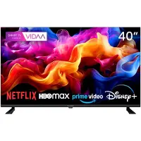 Kiano Téléviseur Elegance de 40 pouces (101,6 cm), Full HD, Smart TV VIDAA, technologie DLED, Wi-Fi, compatible Netflix/YouTube/HBO/Prime, enregistreur PVR, tuner DVB-T2/S2, Dolby Audio