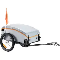 StarTech.com Remorque de vélo Capacité de charge 45 kg Remorque de transport pliable Compacte Rangeable Attelage universel Couverture étanche Roues 40 cm Réflecteurs sûrs S'adapte aux roues de vélo 558,8-711,2 mm