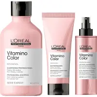 L'Oréal Shampooing Vitamino Color 300 ml + Après-shampooing Vitamino Color 200 ml + Vitamino Color 10 en 1 190 ml NOUVEAU