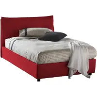 Talamo Italia Asso - Lit une place et demie, rouge, déhoussable Fabriqué en Italie