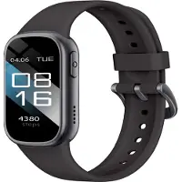 INF Montre connectée multifonction avec appel Bluetooth, écran carré 1.47in TFT, IP68, batterie 150mAh Black