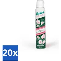 Batiste - Naturellement fibre de bambou & gardénia - Shampooing sec - Fortifie et rafraîchit - 100 % naturel - 200 ml - Pack avantage - 20 pièces