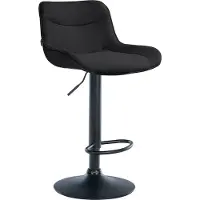 CLP Chaise de bar Vonore - tissu, structure noire - Gris foncé