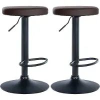 CLP 2x Chaise de bar Ponte - simili-cuir, châssis noir - Gris