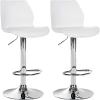 CLP Ensemble de 2 tabourets de bar Gilbert en plastique (couleur : noir)