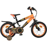 Volare Vélo pour enfants Strike - Garçons - 14 pouces - Noir orange - Deux freins à main