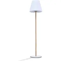 Lumisky Lampadaire Solaire Rechargeable STANDY WOOD SOLAR, H150 cm, LED Blanc Chaud Dimmable, Métal Couleur Bois Scandinave