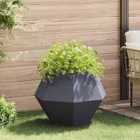 Prolenta Maison Exclusive - Bac à plantes anthracite 75 x 75 x 60 cm en acier