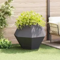 Prolenta Maison Exclusive - Bac à plantes noir 100 x 100 x 80 cm en acier
