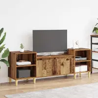 Prolenta Maison Exclusive - Meuble TV, dimensions 160 x 35 x 55 cm, fabriqué en bois massif et panneaux de particules