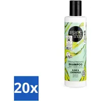 Organic - Shampooing fortifiant aux algues et à la citronnelle - Fortifiant et restructurant - 280 ml - Pack avantage - 20 pièces