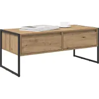 Syfax Table basse Chêne artisan 100 x 46 x 40 cm Bois d'ingénierie