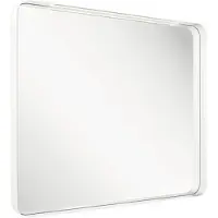 Ravak Miroir de salle de bain avec éclairage Strip 90 x 70 cm dans un cadre argenté X000001568
