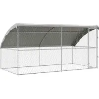 Syfax Kennel pour Chiens 2 pcs Argenté 4 x 2 x 2 m Acier galvanisé