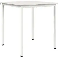 vidaXL Table de salle à manger blanche 60 x 60 x 75 cm Pin massif