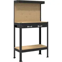Syfax Atelier Noir 81 x 41 x 145 cm Bois d'ingénierie et métal