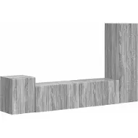Syfax Ensemble meuble TV 4 pcs Gris Sonoma Bois d'ingénierie