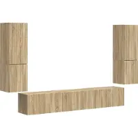Syfax Ensemble meuble TV 4 pcs Chêne Sonoma Bois d'ingénierie