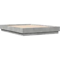 Syfax Cadre de lit sans matelas gris béton 120x190 cm