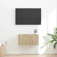 Prolenta Meuble TV mural exclusif - Dimensions : 60 x 31 x 29,5 cm - Matériau : panneaux de particules imitation bois Sonoma