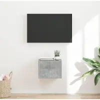 Prolenta Meuble TV mural exclusif - Dimensions : 39 x 31 x 29,5 cm - Couleur : gris béton - Matériau : bois composite