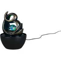 TRIO Lampe de table LED Reality Leuchten LUMA BHT 13 x 19 x 13 cm, marron