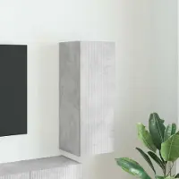 Prolenta Meuble TV mural exclusif - Dimensions : 30 x 31 x 80 cm - Couleur : gris béton - Matériau : bois composite