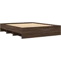 Syfax Cadre de lit sans matelas chêne marron 150x200 cm