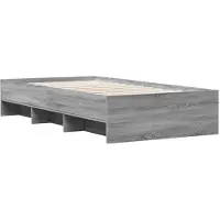 Syfax Cadre de lit sans matelas sonoma gris 90x190 cm