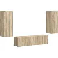 Syfax Ensemble meuble TV 2 pcs Chêne Sonoma Bois d'ingénierie