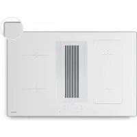 Klarstein Velaire Plaque Induction Avec Hotte Intégrée - 4 Zones, 8400W Boost, 80cm, Curseur Tactile, Minuterie, Sécurité Enfants, Indicateur Chaleur Résiduelle, Plaque Aspirante