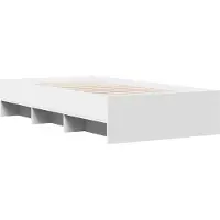 Syfax Cadre de lit sans matelas blanc 90x190 cm bois d'ingénierie