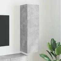 Prolenta Meuble TV mural exclusif - Dimensions : 30 x 31 x 100 cm - Couleur : gris béton - Matériau : bois composite