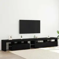 Prolenta Maison Exclusive - Meuble TV 3 pcs Chêne noir 260 x 37 x 40 cm Bois d'ingénierie