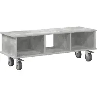 Syfax Meuble TV Gris béton 100 x 35 x 35 cm Bois d'ingénierie
