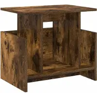 Syfax Meuble TV Chêne fumé 50 x 35 x 45 cm Bois d'ingénierie