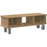 Syfax Meuble TV 100 x 35 x 35 cm Chêne artisanal Bois d'ingénierie