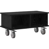 Syfax Meuble TV Chêne noir 68,5 x 35 x 35 cm Bois d'ingénierie