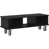 Syfax Meuble TV Chêne noir 100 x 35 x 35 cm Bois d'ingénierie