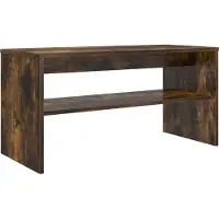 Syfax Meuble TV Chêne fumé 80 x 35 x 40 cm Bois d'ingénierie