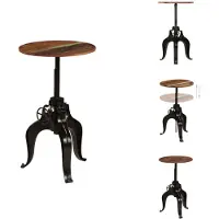 vidaXL Table de bar en vieux bois massif 60x(76-110) cm - Tables de salle à manger