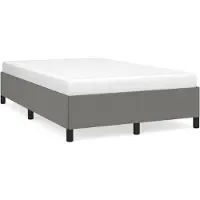 Syfax Cadre de lit sans matelas gris foncé 120x200 cm tissu