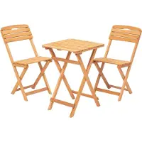 Dmora Isso - Ensemble Table et Chaises, Marron, 2 Places