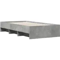 Syfax Cadre de lit sans matelas sonoma gris 90x200 cm